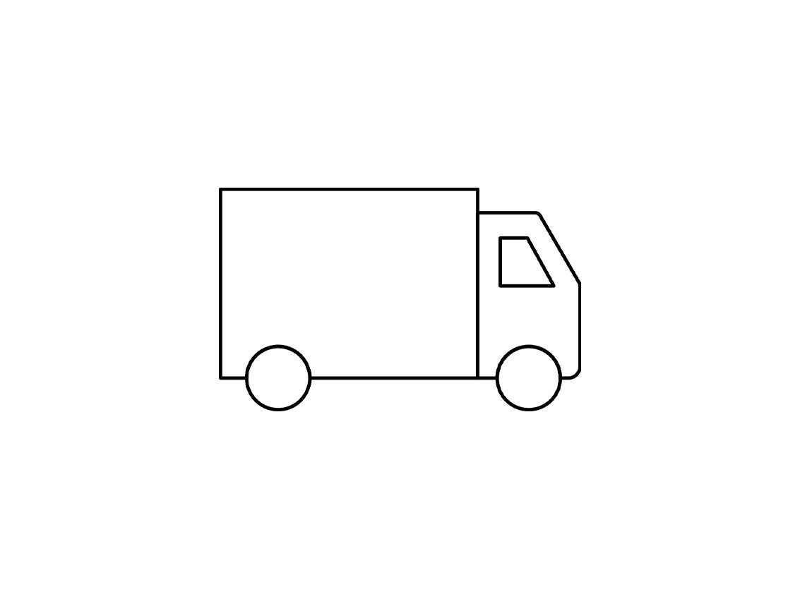 Symbol leverans med lastbil