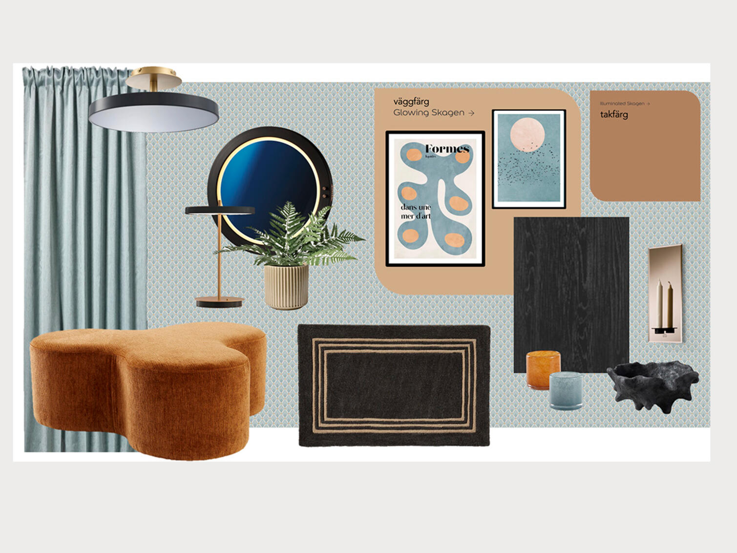 Moodboard laget av Jannicke Wistrand.