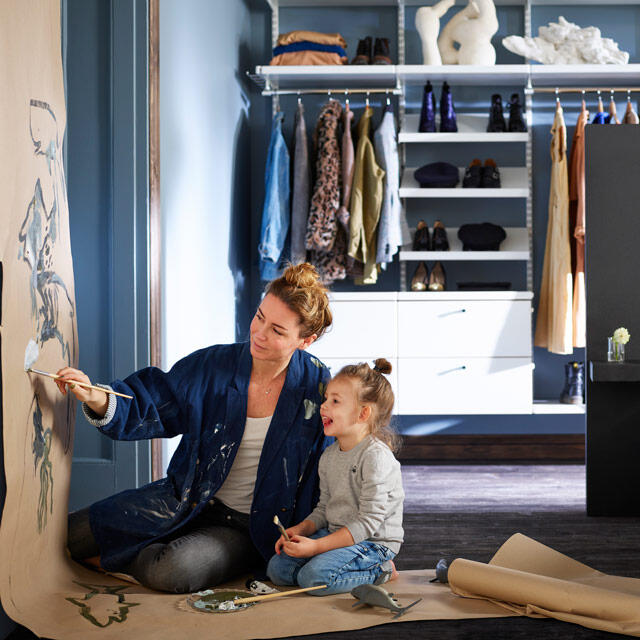 Mother and child painting