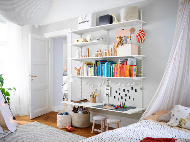 Pokój dziecięcy ze schowkiem od Elfa