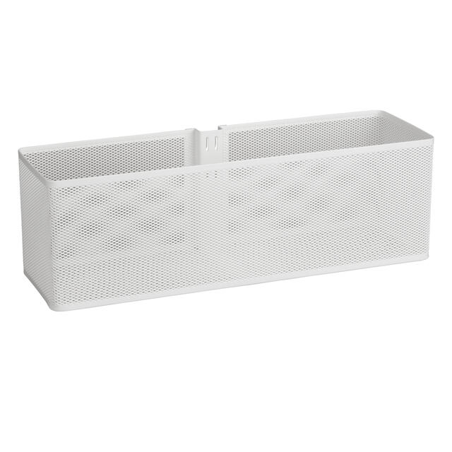 Large white mesh shelf basket