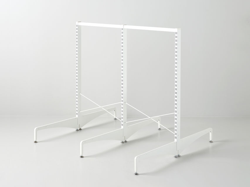 Double-sided floor-standing rails