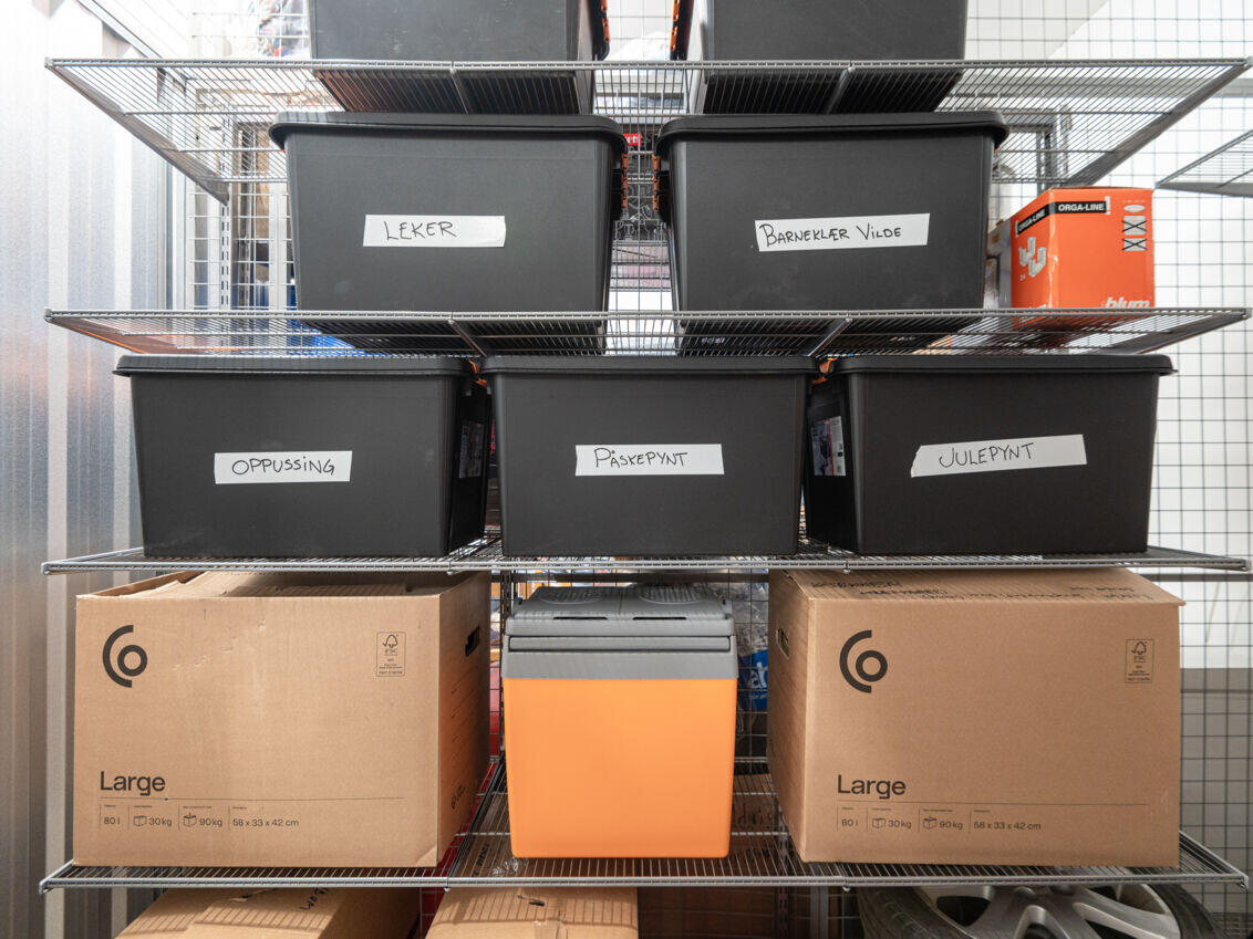 Praktisk og smart oppbevaringsløsning tilpasset hvor ofte ting brukes