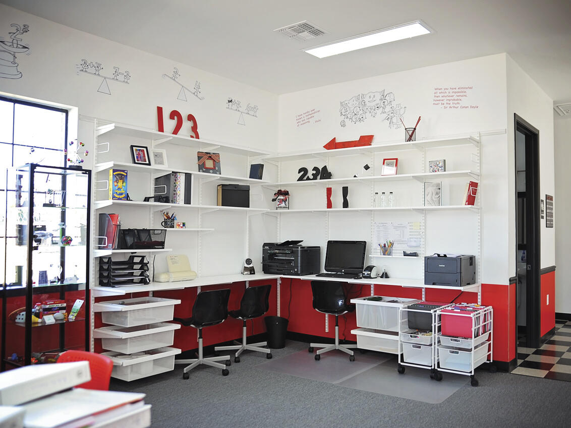 Smart school storage Easily adjustable storage for storerooms, classrooms, and PE areas.